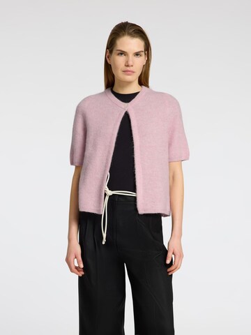 Cardigan SELECTED FEMME en rose : devant