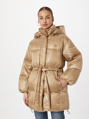 LEVI'S ® Winter Coat 'Pillow Bubble Mid' in Beige: front