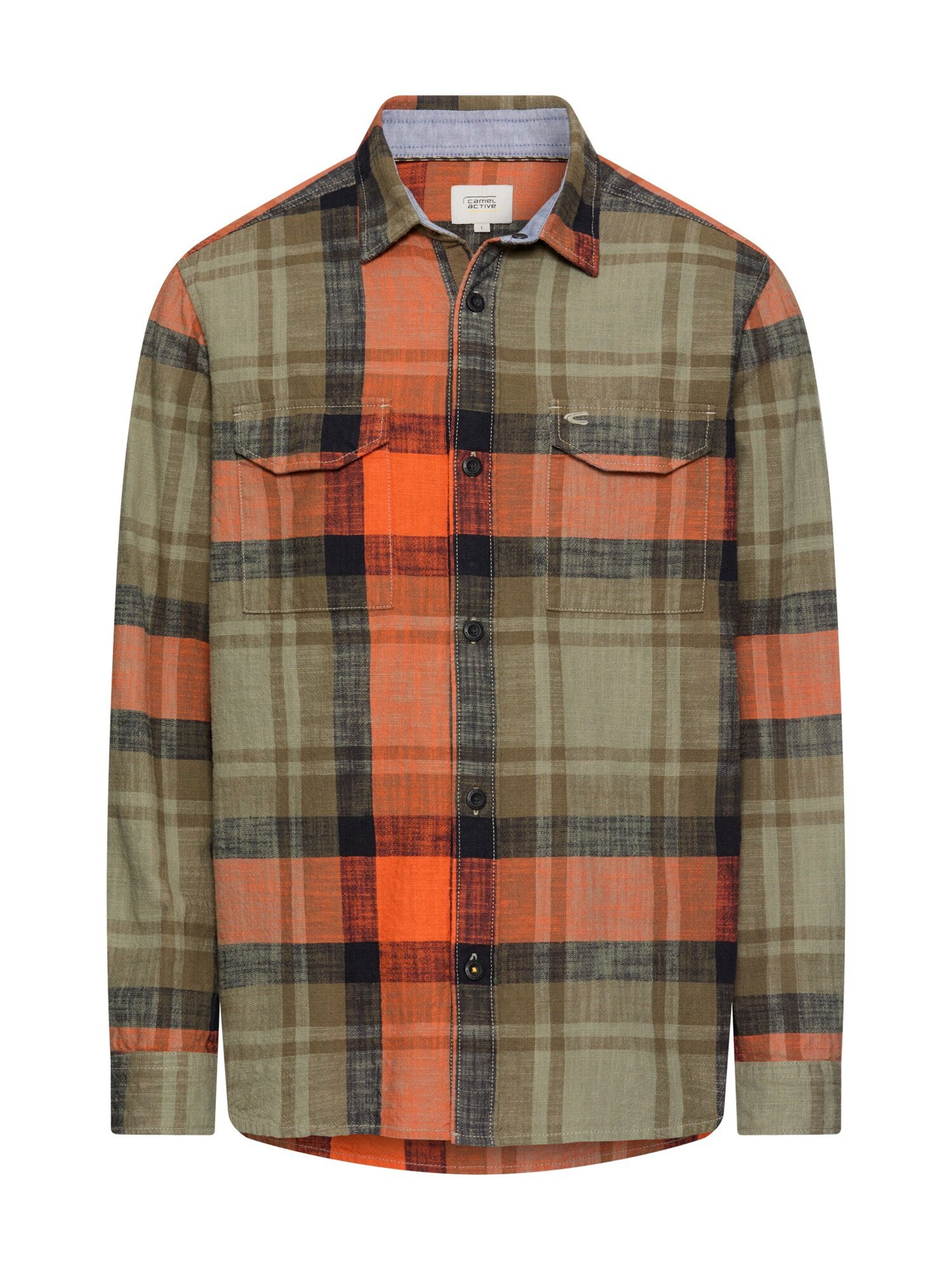 CAMEL ACTIVE Regular fit Button Up Shirt in Orange: front