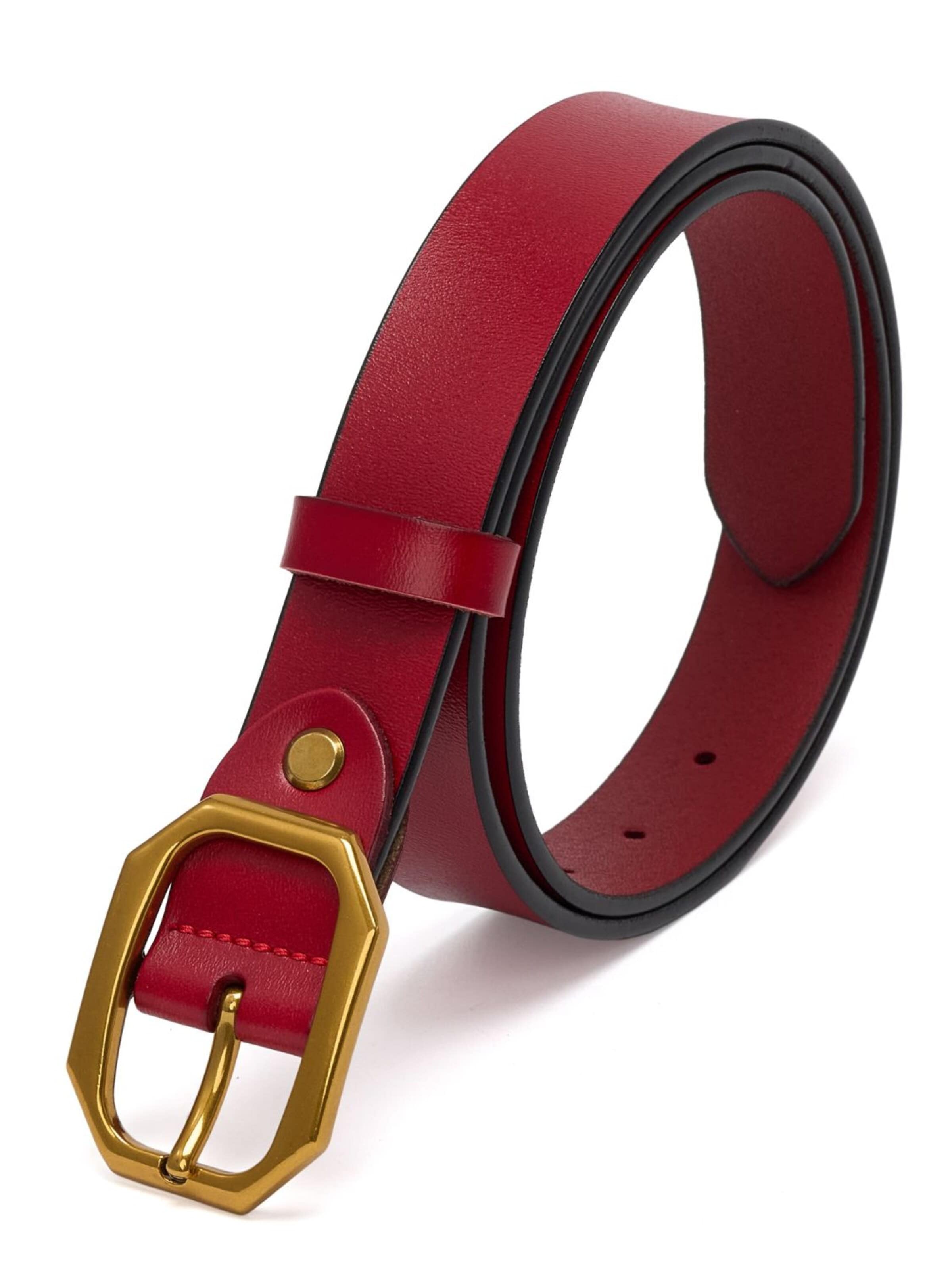 jolar Belt 'ELEGENT GOLD' in Red