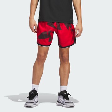 ADIDAS PERFORMANCE Loose fit Sports trousers 'Crazy Lite' in Red: front
