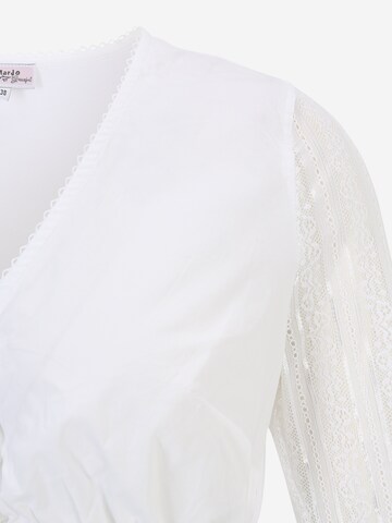 MARJO Traditional Blouse 'Isolda-Vida' in White