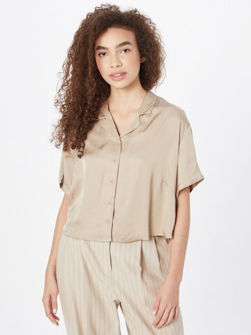 Urban Classics Blouse in Grijs: voorkant