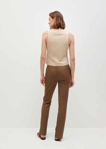 Regular Pantalon à plis 'Colca-I' MANGO en marron