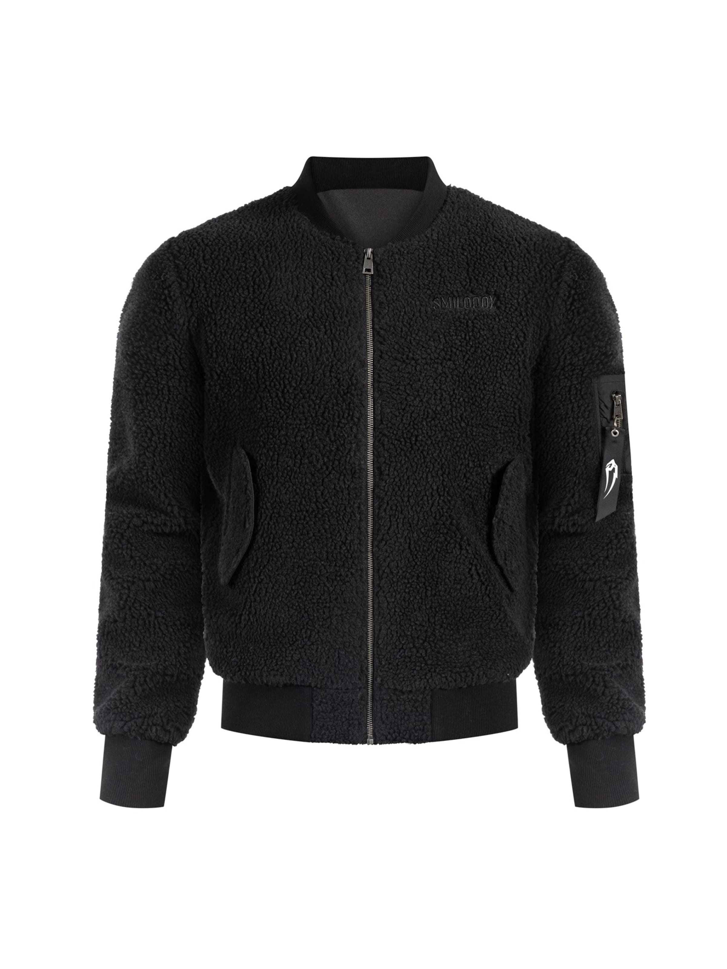 Smilodox Jacke Ferell Cozy in Schwarz: Vorderseite