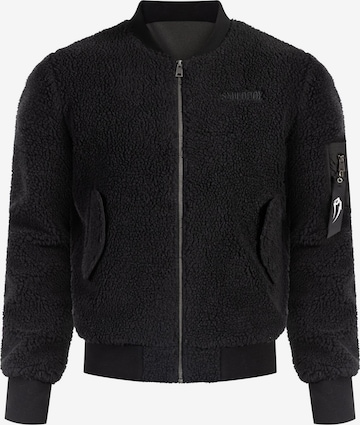 Smilodox Jacke Ferell Cozy in Schwarz: Vorderseite