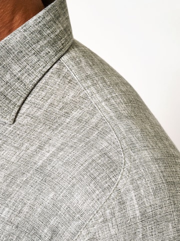 DESOTO Slim fit Button Up Shirt 'Kent' in Grey