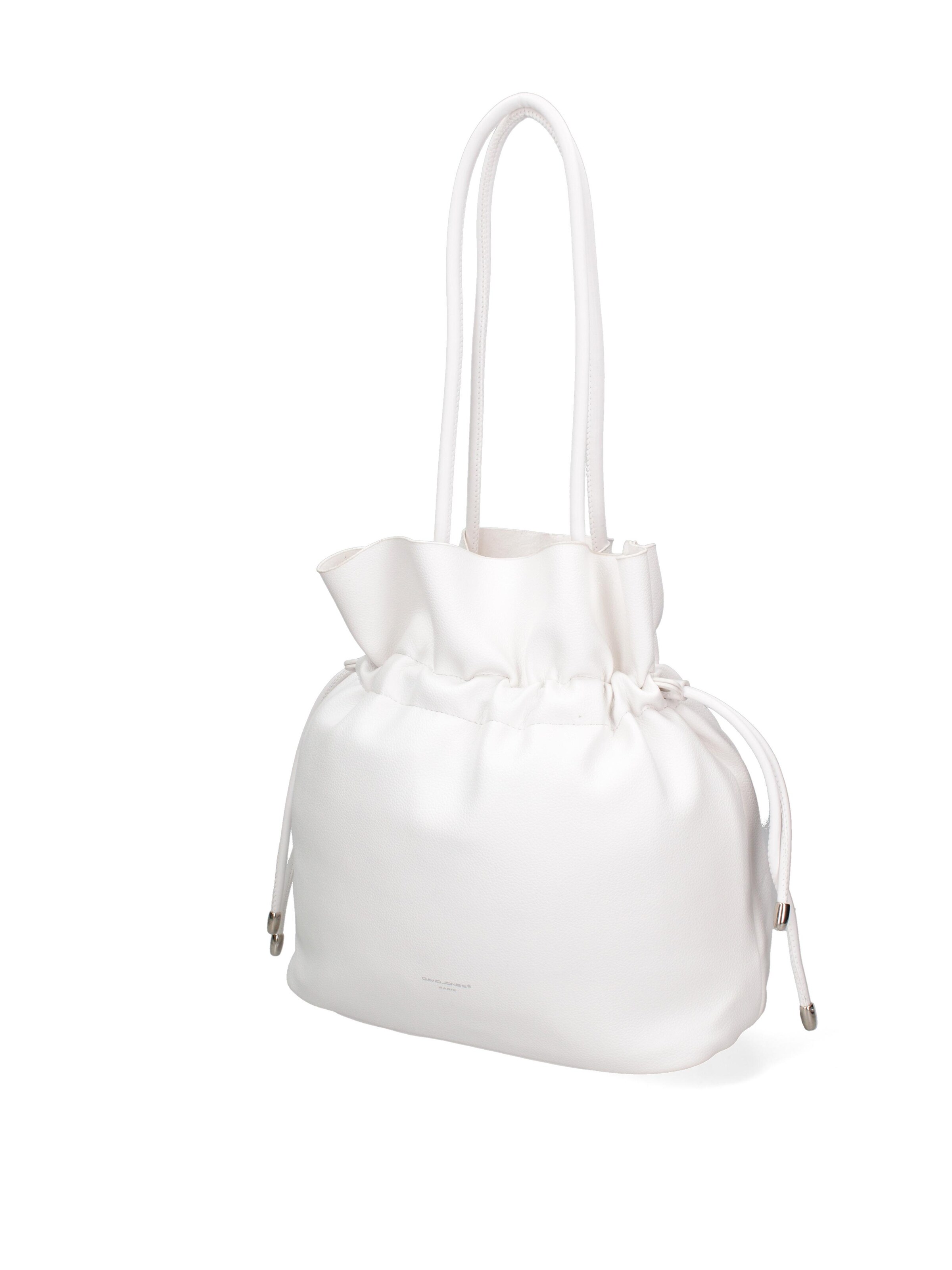 Borsa a spalla 'Borsa a Spalla Donna David Jones PVC con Zip e Manici Resina' di David Jones in bianco