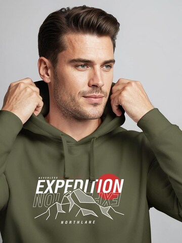 Neverless Sweatshirt 'Expedition Northlane' in Green