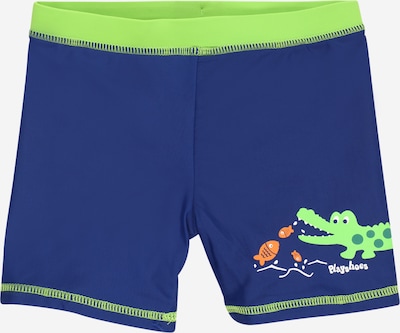 PLAYSHOES Bermudas 'Krokodil' en azul real / verde neón / naranja pastel, Vista del producto