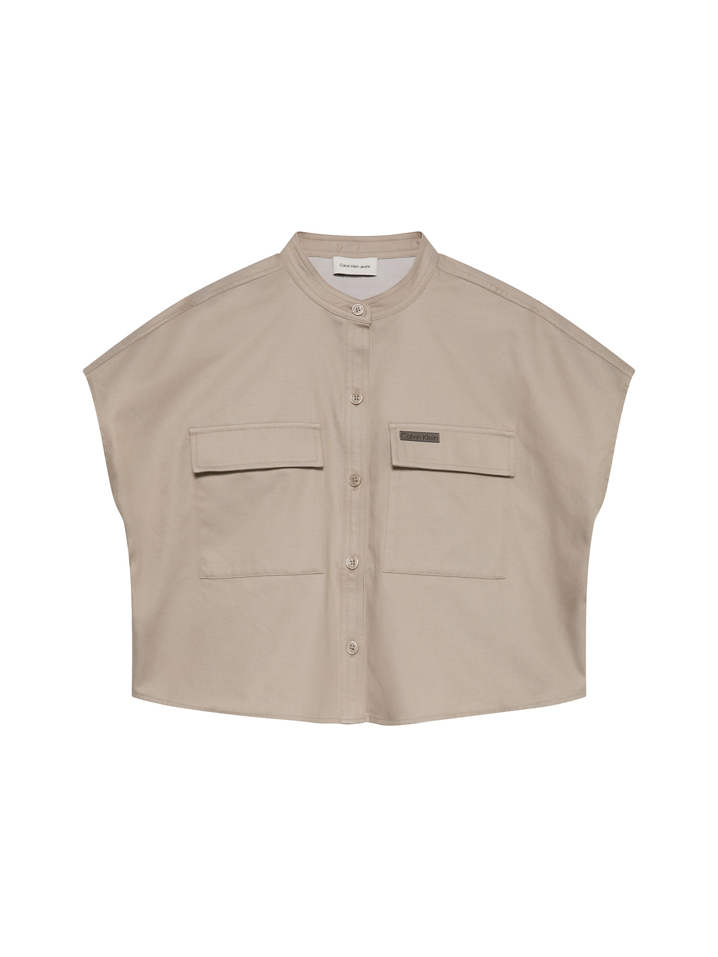 Calvin Klein Jeans Shirt in Beige: voorkant