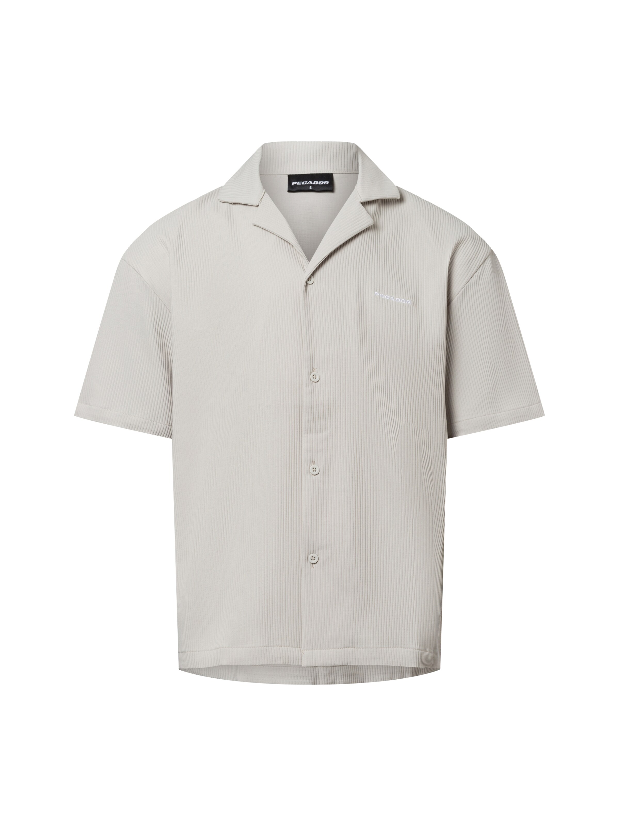 Pegador Comfort Fit Hemd 'Troy' in Grau: Vorderseite