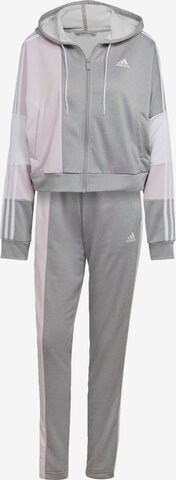 ADIDAS SPORTSWEAR Trainingsanzug 'Bold Block' in Grau: predná strana