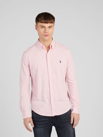 rožinė Polo Ralph Lauren Priglundantis modelis Marškiniai: priekis