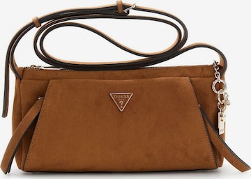 Borsa a spalla di GUESS in marrone: frontale