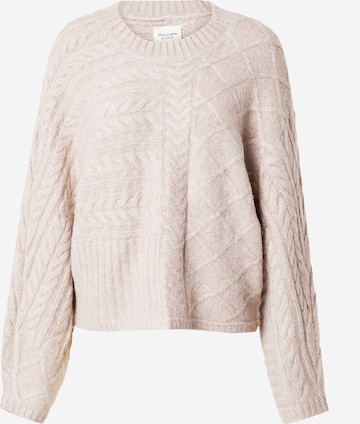 Pull-over 'DOLMAN' Abercrombie & Fitch en beige : devant