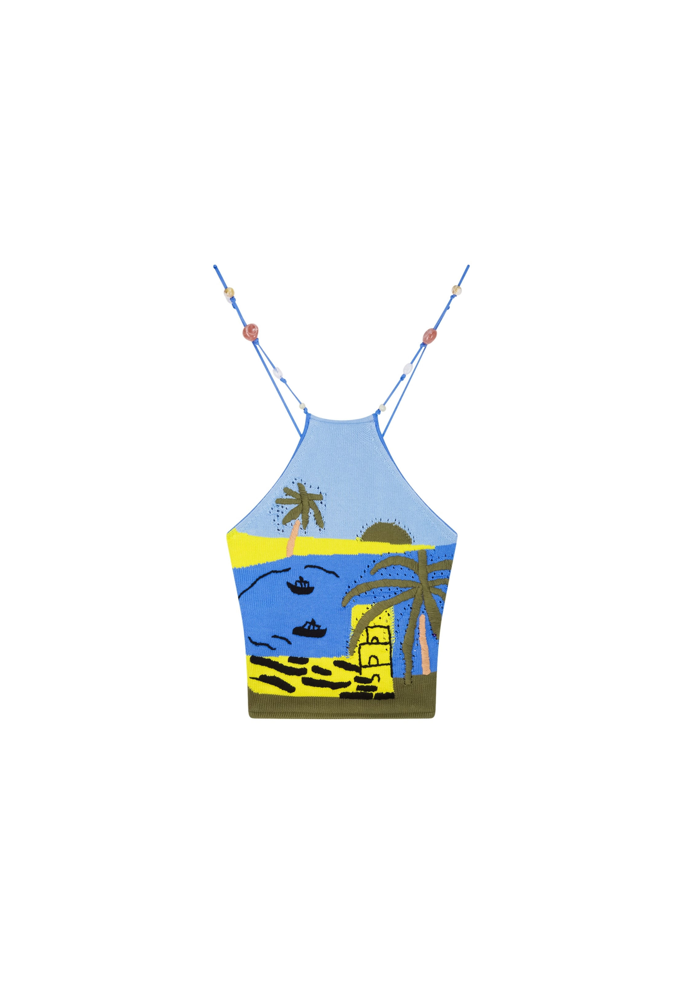 Fabienne Chapot Gebreide top in Blauw: voorkant