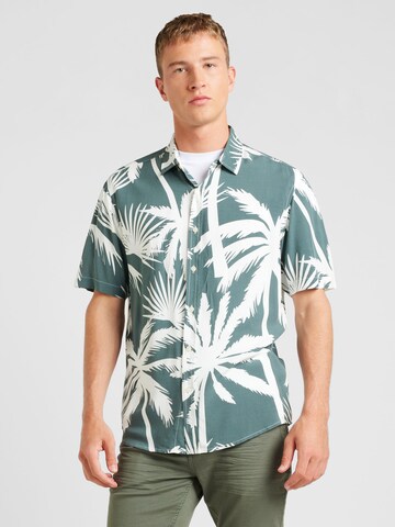 Key Largo Regular fit Button Up Shirt in Green: front