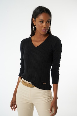 Jimmy Sanders Pullover in Schwarz: predná strana