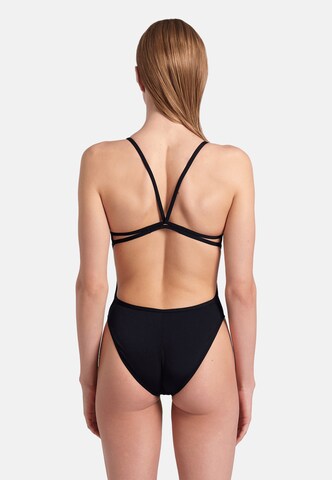 ARENA Korzetová Plavky 'LACE BACK SOLID' – černá