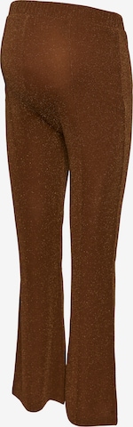 Pieces Maternity Flared Trousers 'LINA' in Brown: front