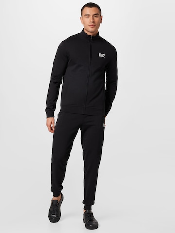 EA7 Emporio Armani Jogginganzug in Schwarz: predná strana