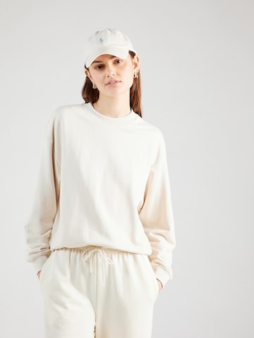 Monki Μπλούζα φούτερ σε λευκό: μπροστά