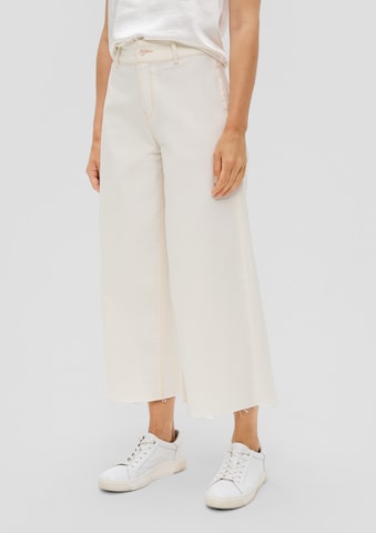 s.Oliver Wide leg Jeans 'Suri' in White: front