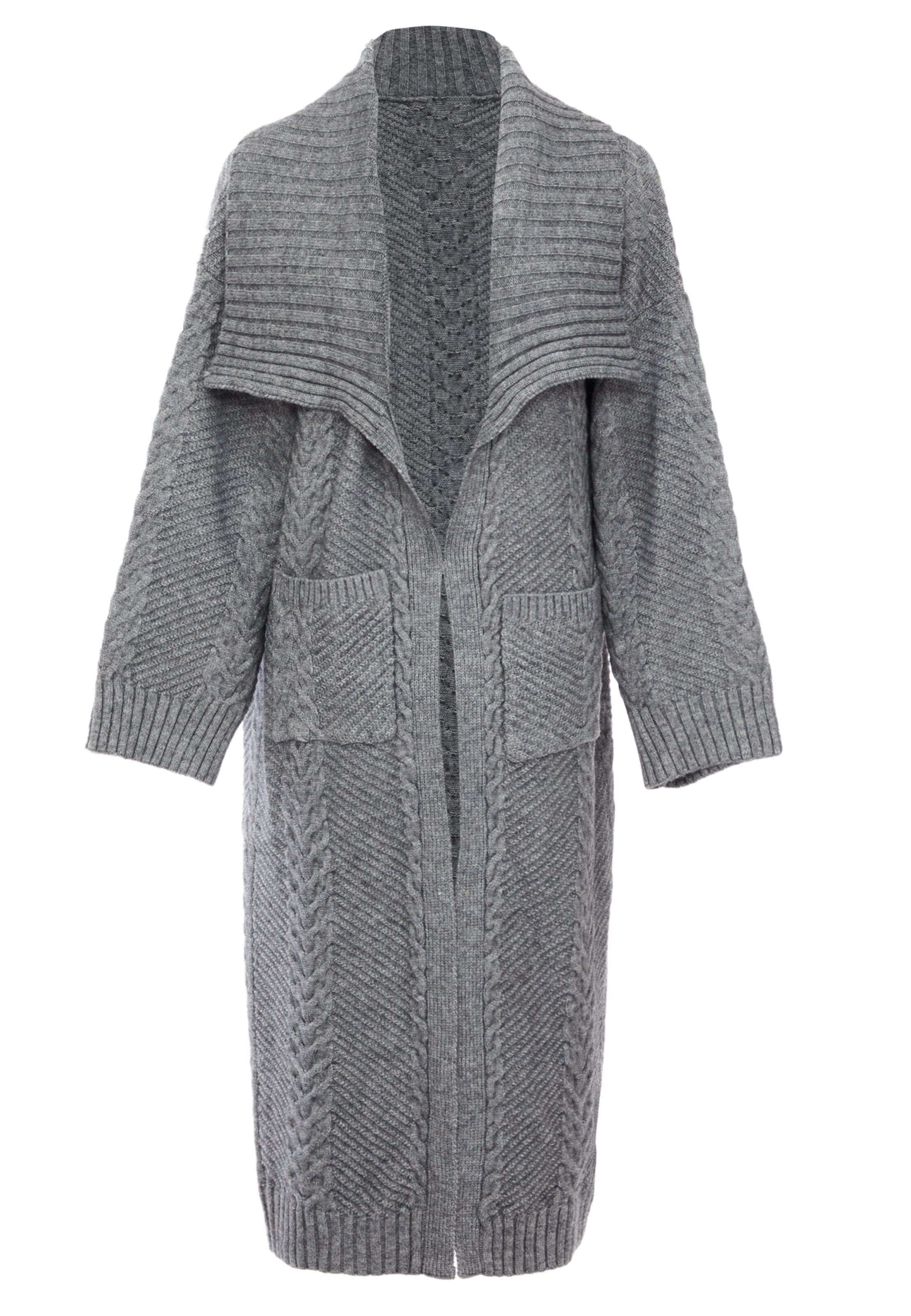 caissa Knit cardigan in Grey: front