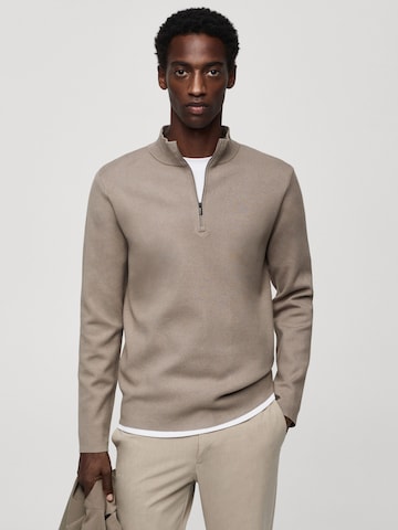 Pull-over MANGO MAN en gris : devant