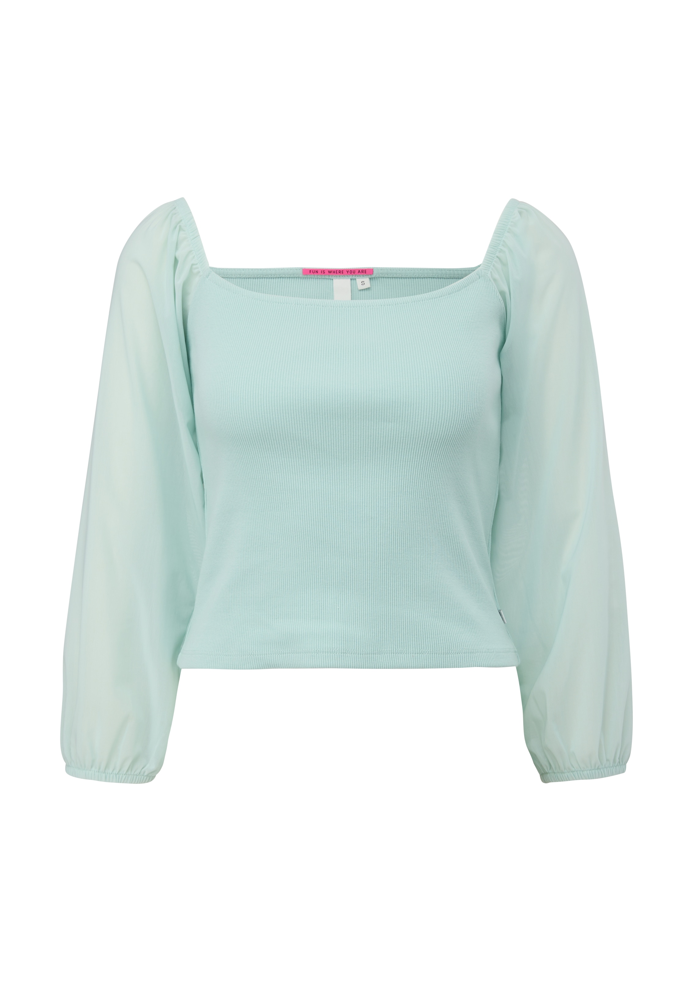 T-shirt QS en bleu : devant