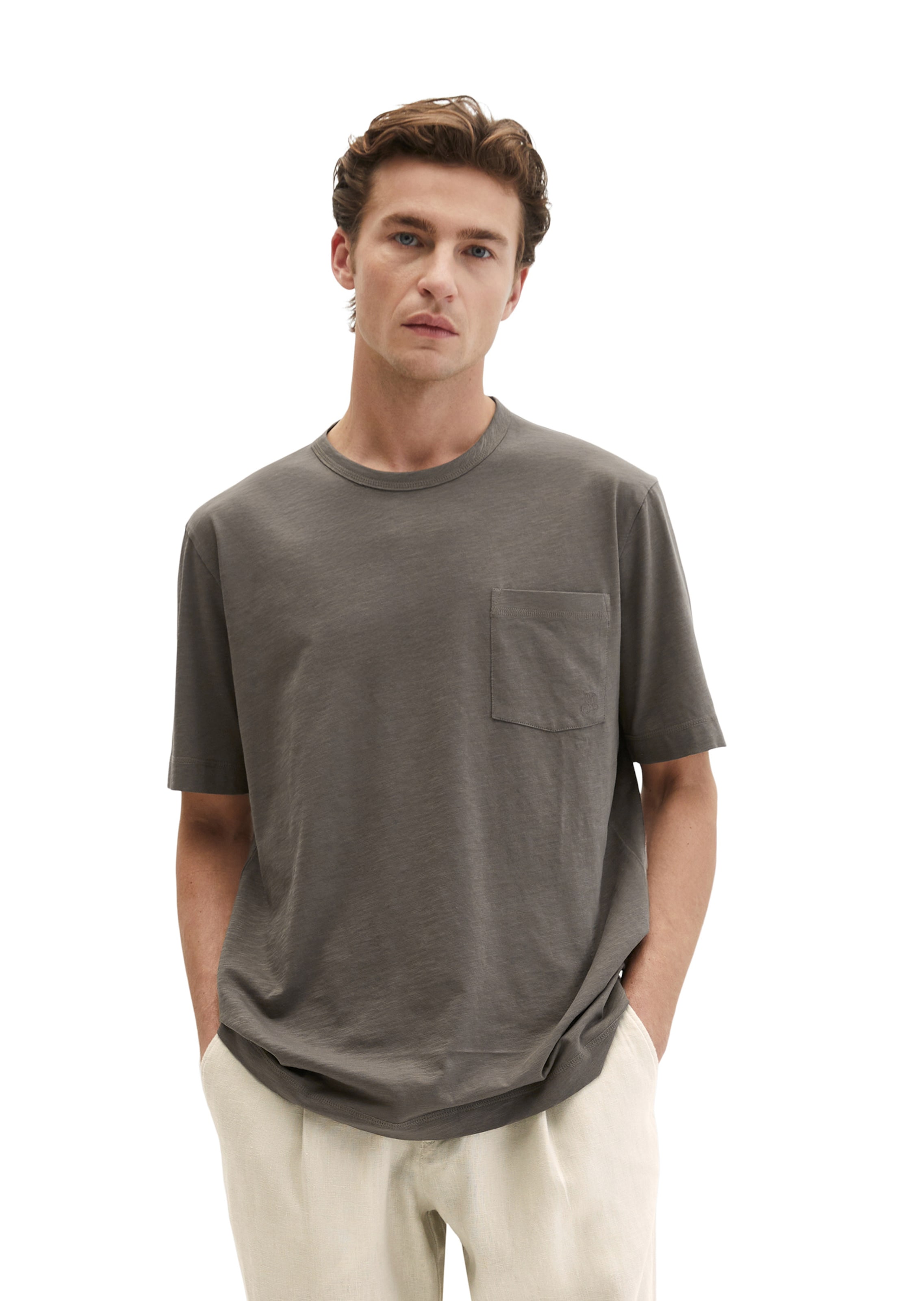 T-Shirt Marc O'Polo en marron : devant