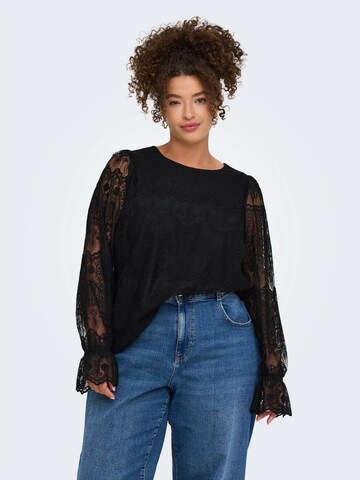 ONLY Carmakoma - Blusa en negro: frente