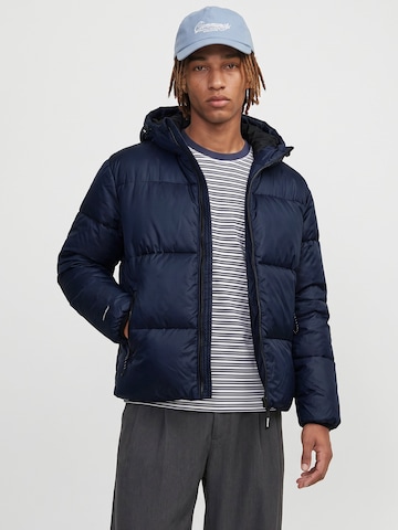 JACK & JONES Winter jacket 'JCOLEGACY' in Blue: front
