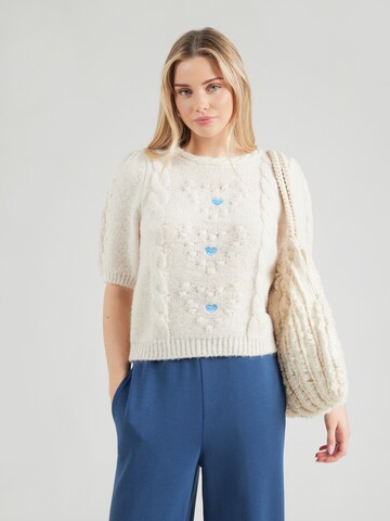 VERO MODA Pulóver - bézs: elől