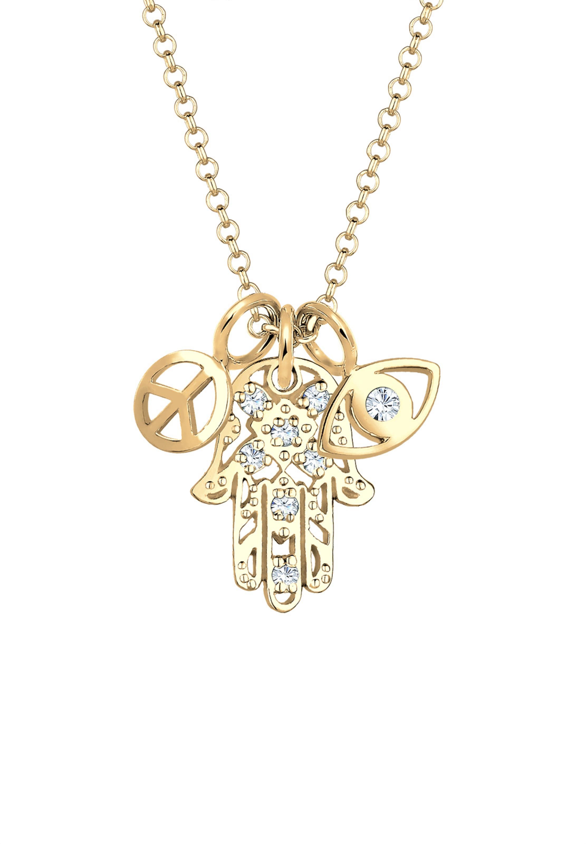 ELLI Ketting 'Evil Eye' in Goud