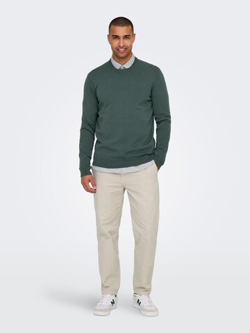 Only & Sons Regular Fit Pullover 'ONSAlex' in Grün