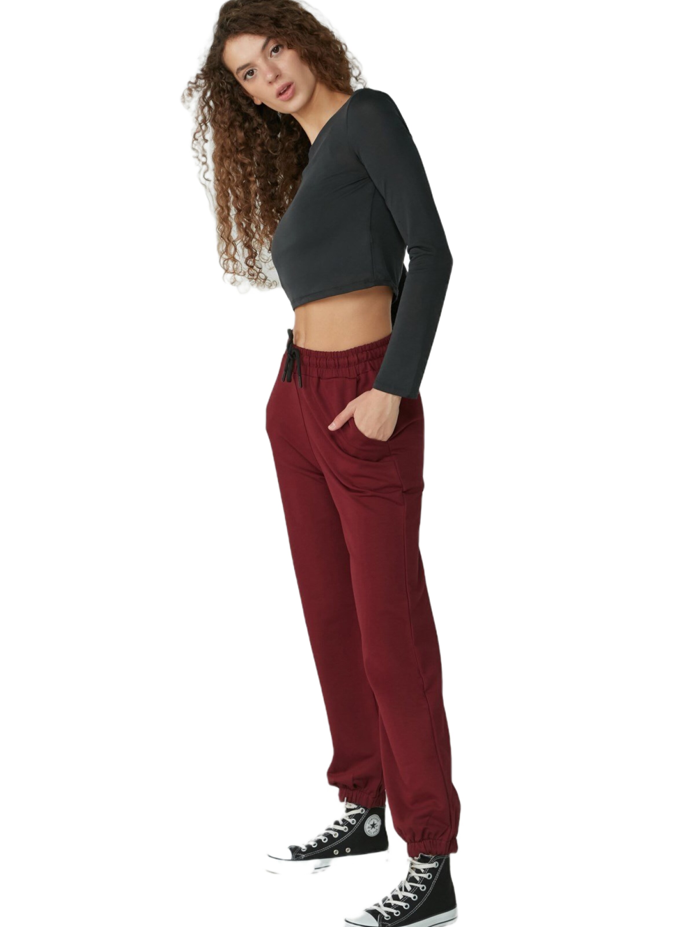 C&City Tapered Broek in Rood