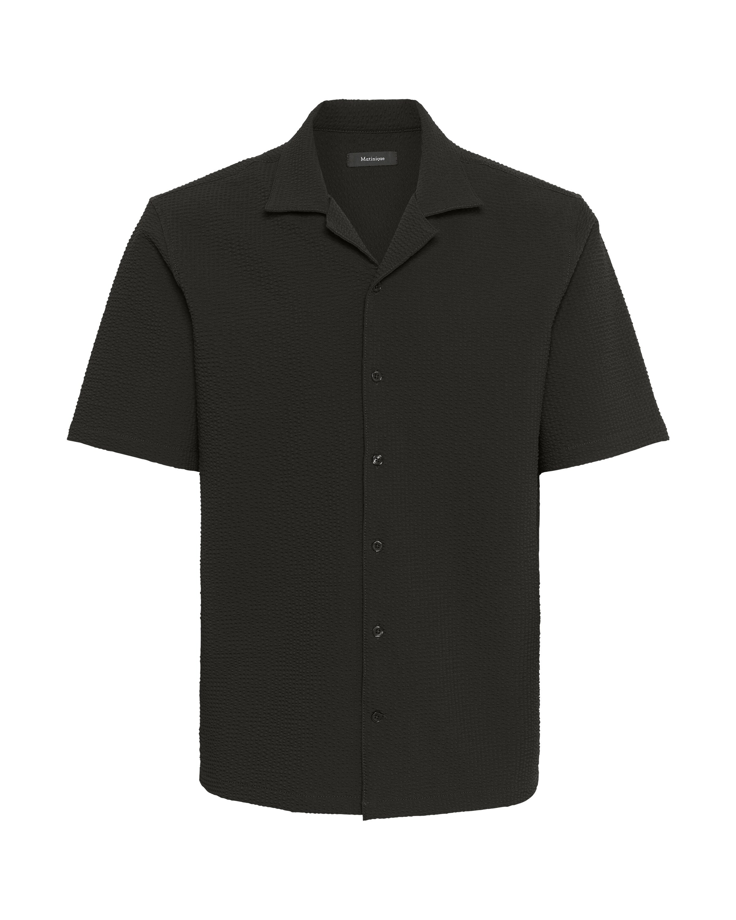 Matinique Regular fit Overhemd in Zwart: voorkant