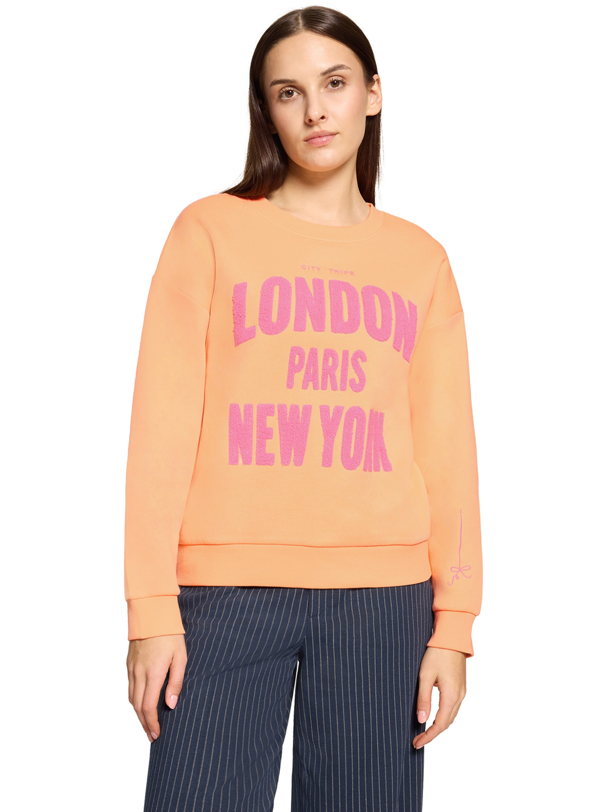 Cartoon Sweatshirt in Orange: Vorderseite