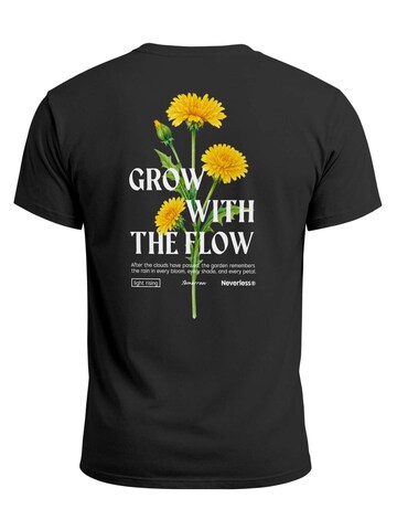 Neverless Shirt 'with the flow' in Black: front