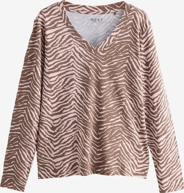 Next - Camisa em castanho: frente