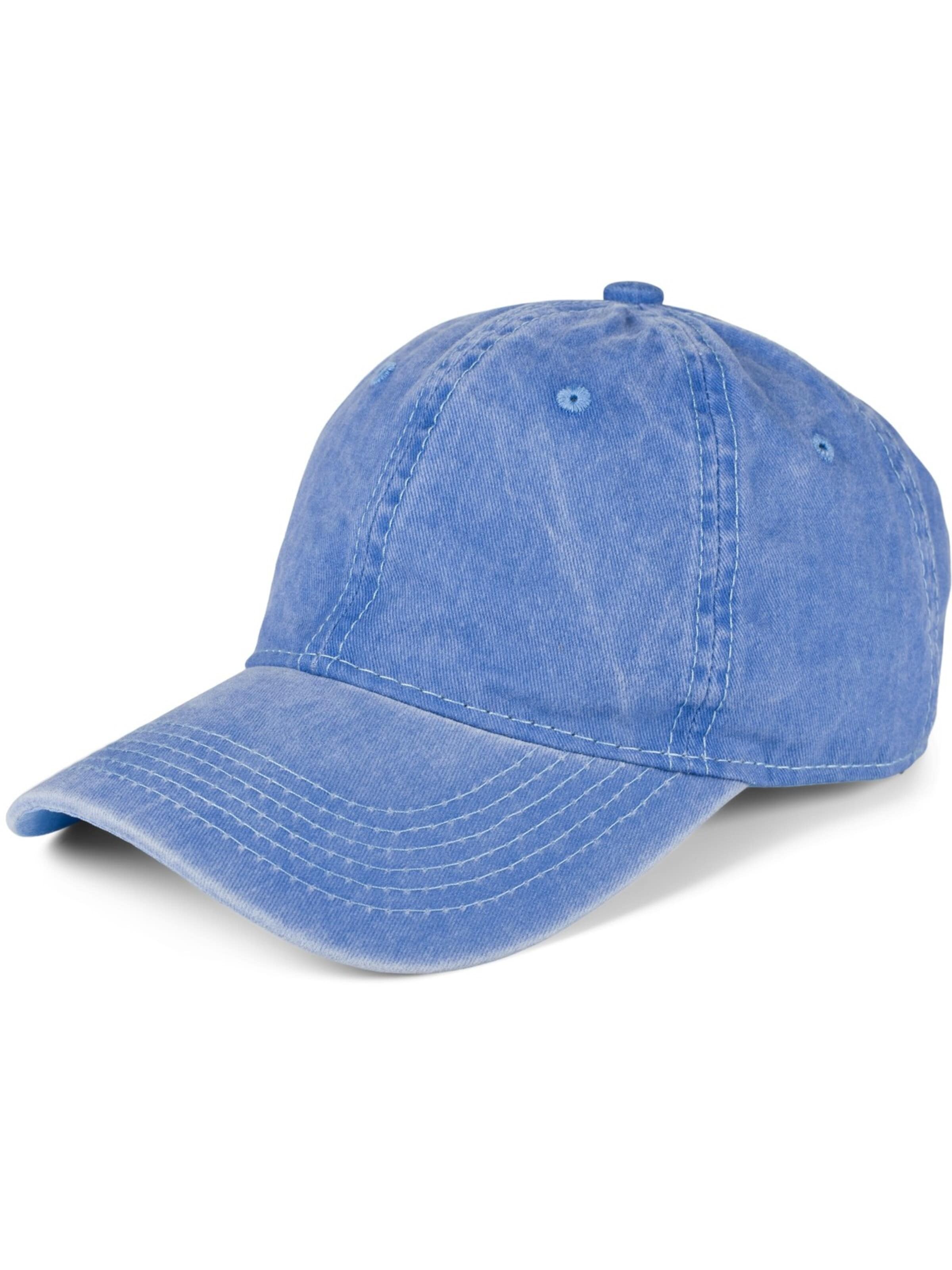 styleBREAKER Cap 'Vintage Baseball Cap Washed Used Look' in Blue: front