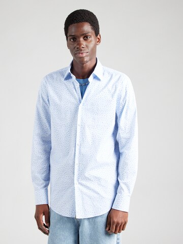 BOSS - Ajuste estrecho Camisa 'H-HANK' en azul: frente