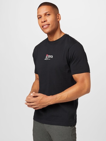 RVCA - Camiseta 'OBLOW SNAKE' en negro: frente