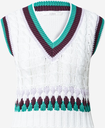 Guido Maria Kretschmer Collection Пуловер 'Ginny' в бяло: отпред