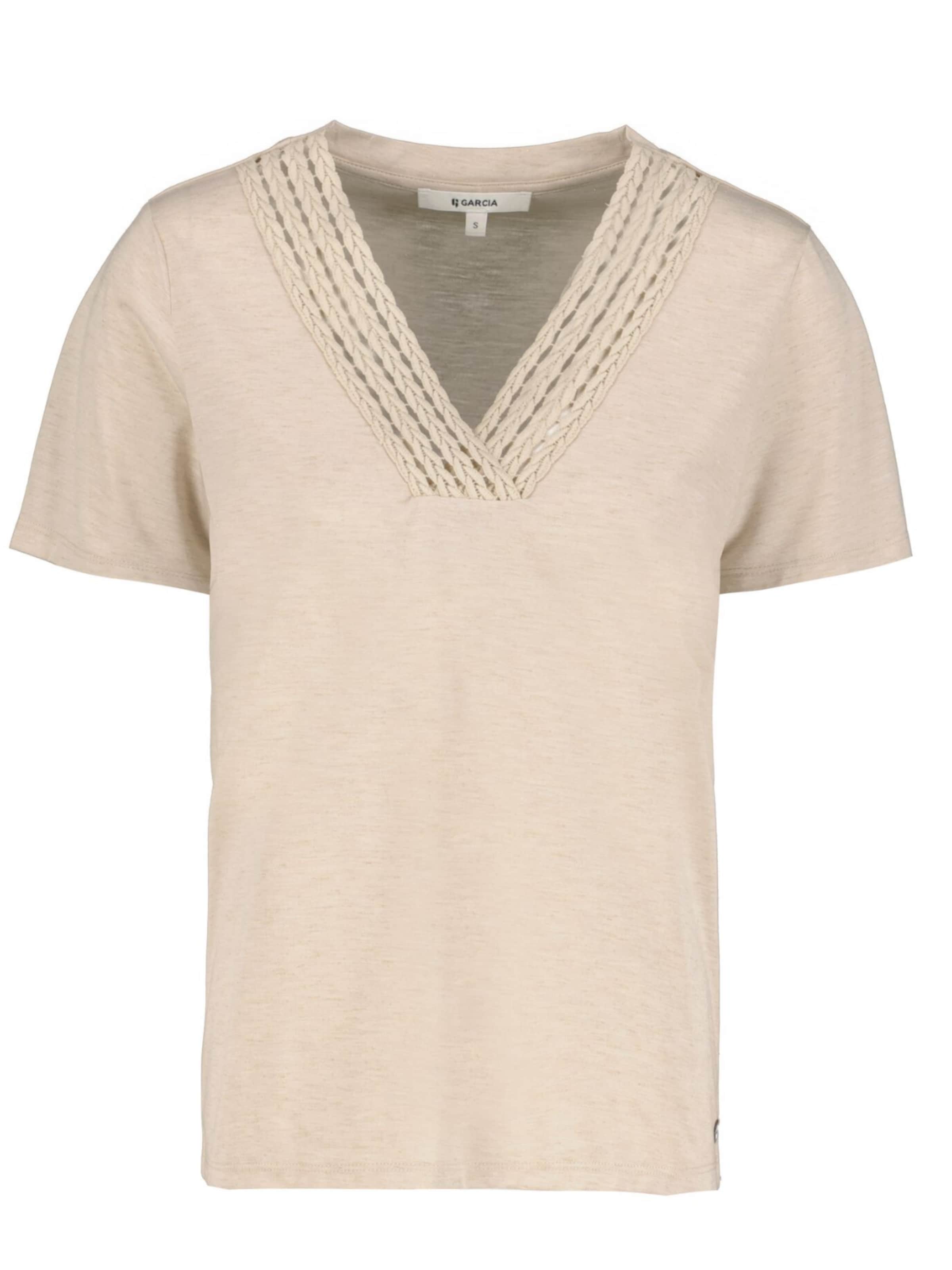 GARCIA Shirt 'Garcia - Licht bruin t-shirt' in Brown: front