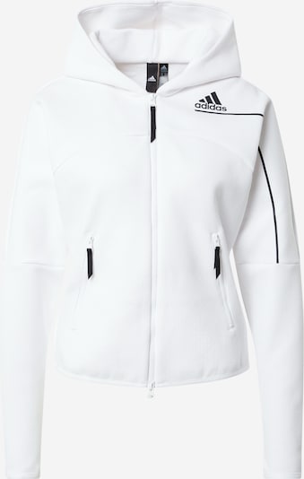 ADIDAS PERFORMANCE Sweatjacke in schwarz / weiß, Produktansicht