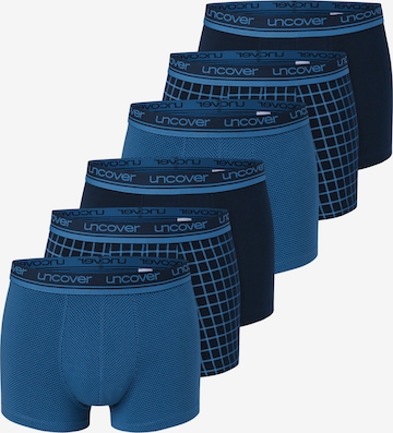 uncover by SCHIESSER Boxershorts 'Cotton' in Blauw: voorkant