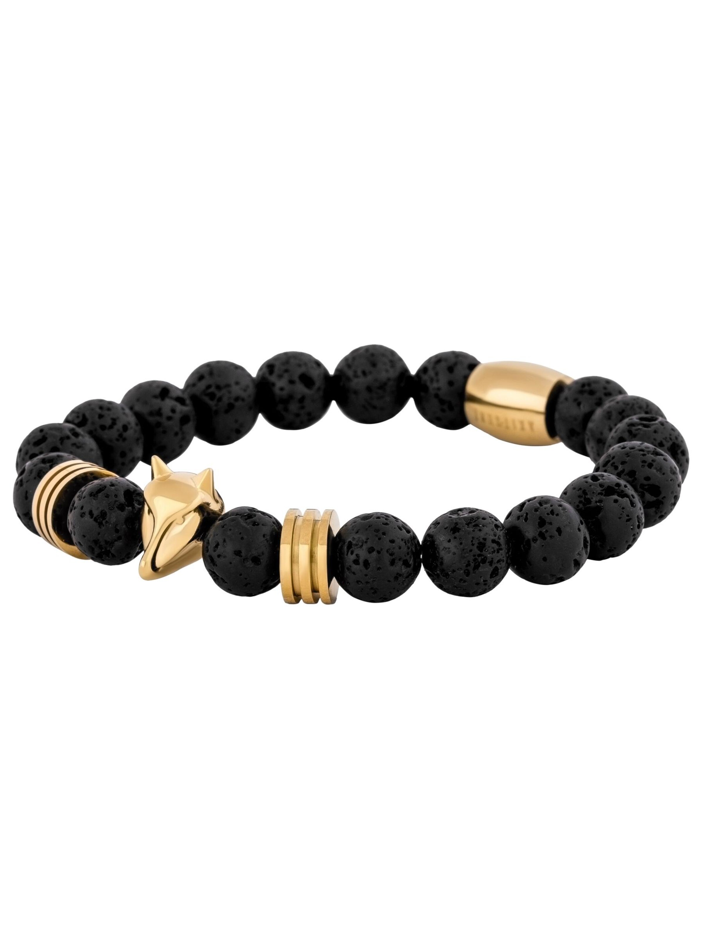 Akitsune Bracelet 'Obsidius' in Black: front